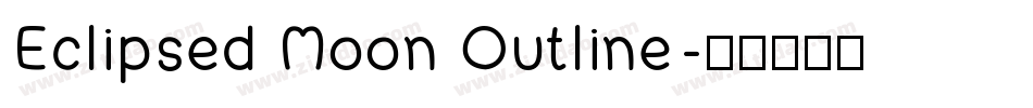 Eclipsed Moon Outline字体转换